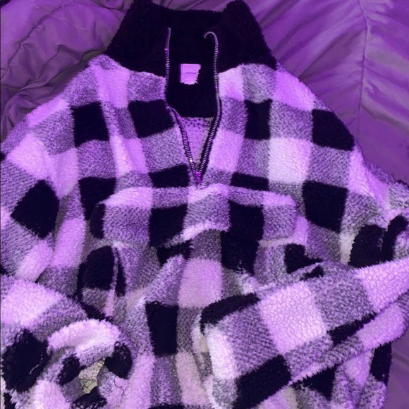 fuzzy cropped sweater, black and white, size small, fits like medium, Ardenes - Picture 1 of 1